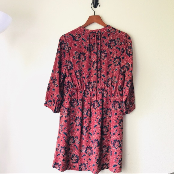 Madewell Laceup Assam Floral Dress - S - Picture 4 of 8